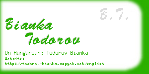 bianka todorov business card